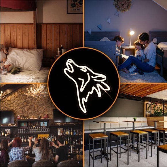 Lone Wolf Neon Sign Animal Lover Wilderness Nature Outdoor Light LED UnisexDecor - Picture 4 of 7